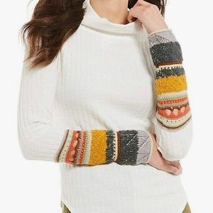 Free People Mixed Up Cuff Thermal Top XS